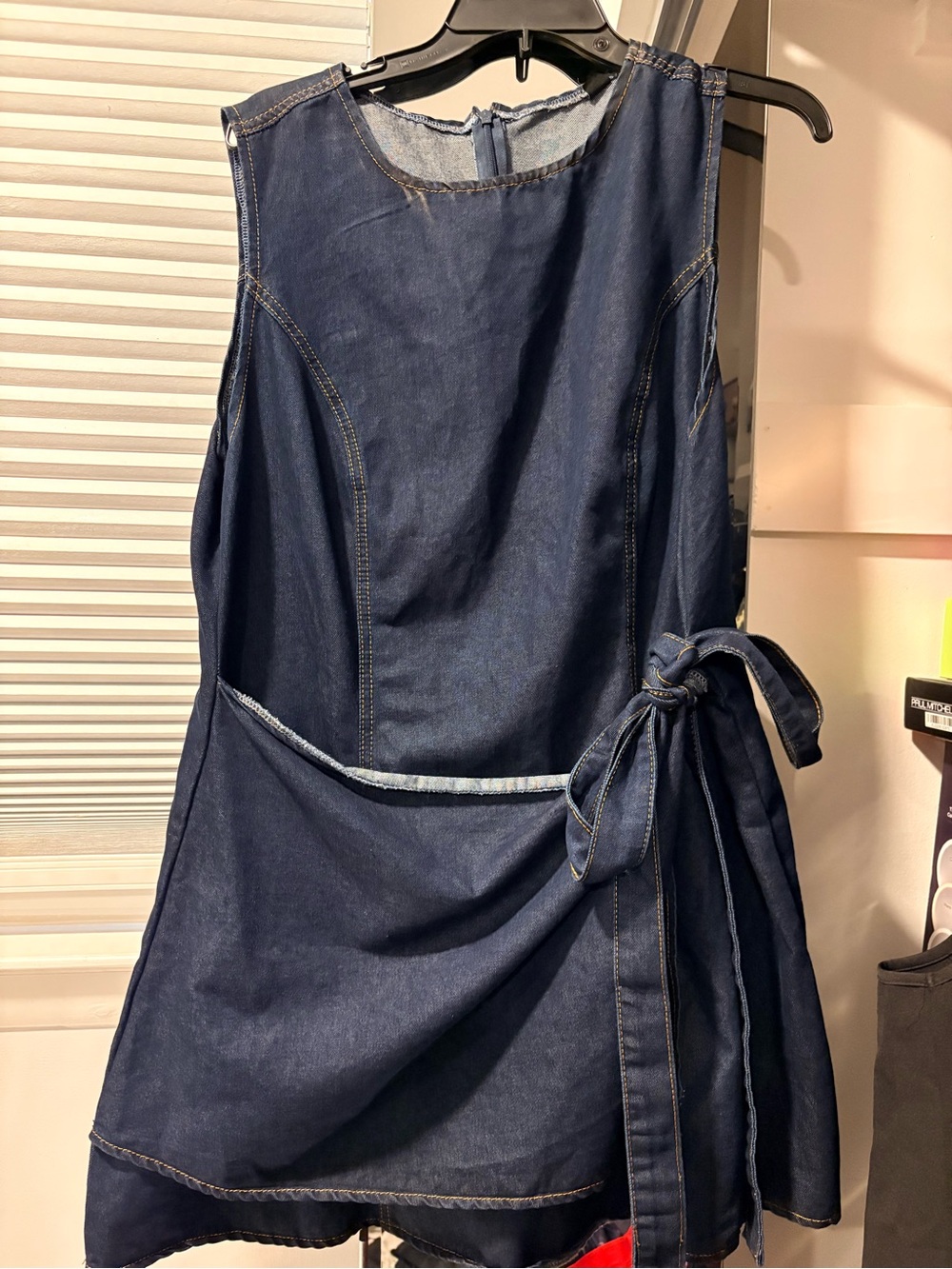 Denim Tie-Waist Dress